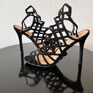 Mossimo Kylea Caged Heel Strappy Gladiator Pumps - Black Size 7
